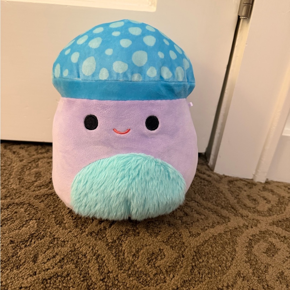 Pyle the Purple Mushroom 8” Squishmallow RARE Teal Fungi Plush